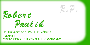 robert paulik business card